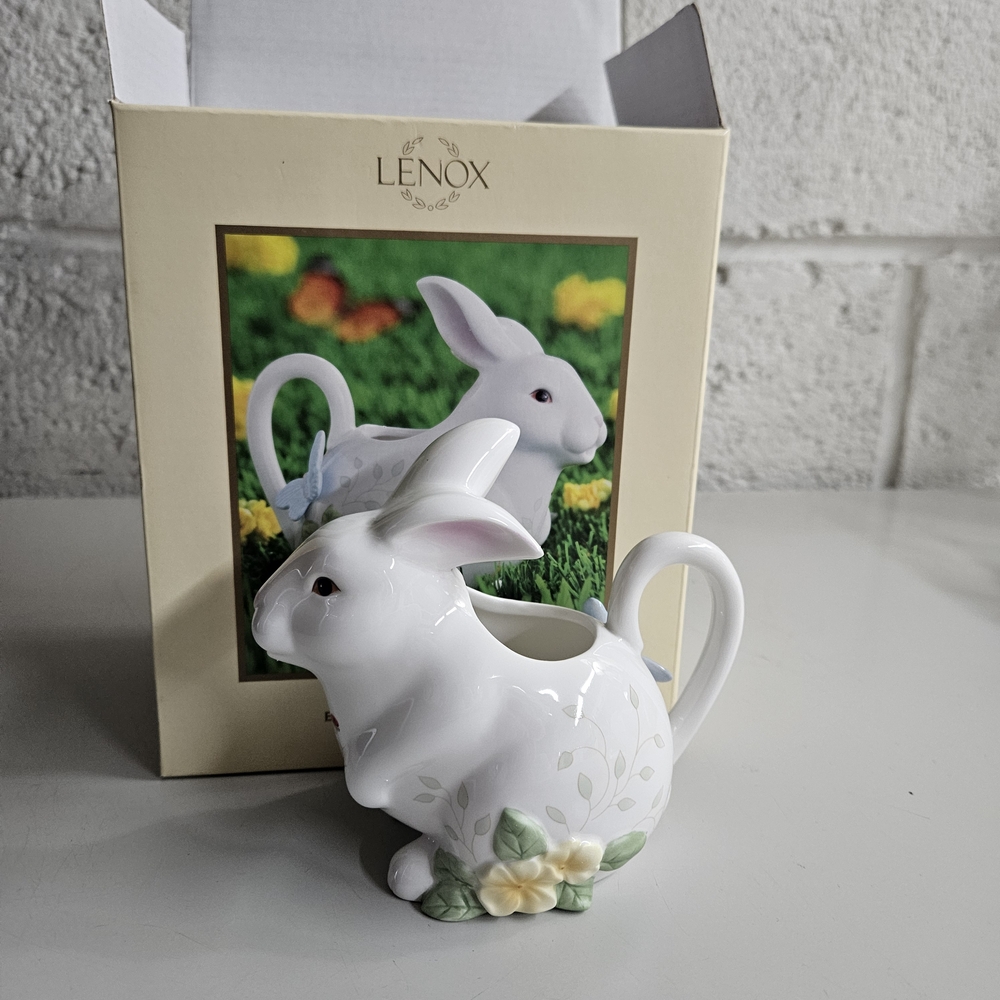 Lenox Bunny Creamer with Floral Accents